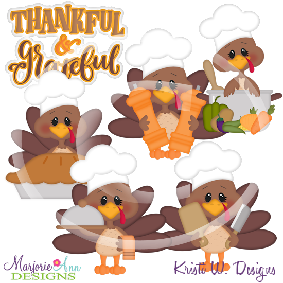 Thankful Chef SVG Cutting Files Includes Clipart - Click Image to Close